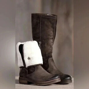 Women's Manas Perlita Tall Fold-Down Leather Boots